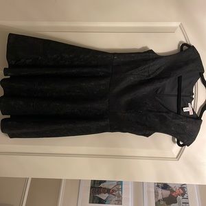 black lace mini dress